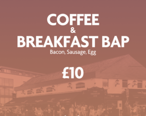 Marathon Morning: Breakfast Bap & Coffee for £10