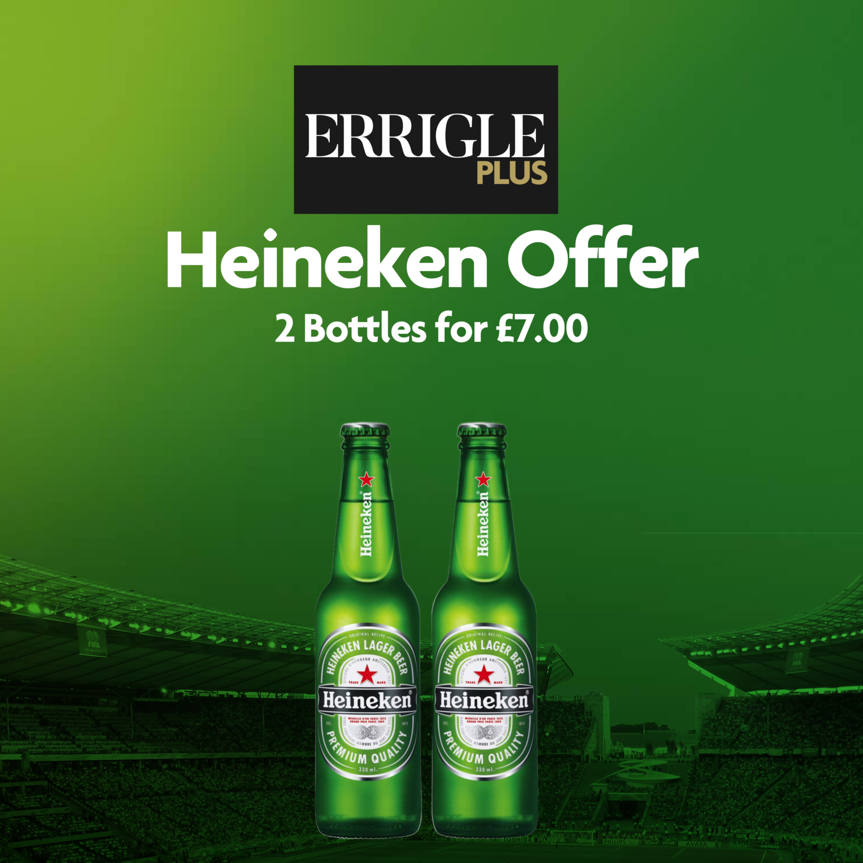 Euro 2024: 2 x Heineken – Errigle Plus Offer
