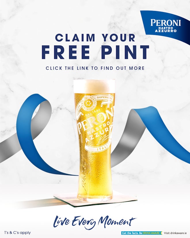 Free Pint of Peroni